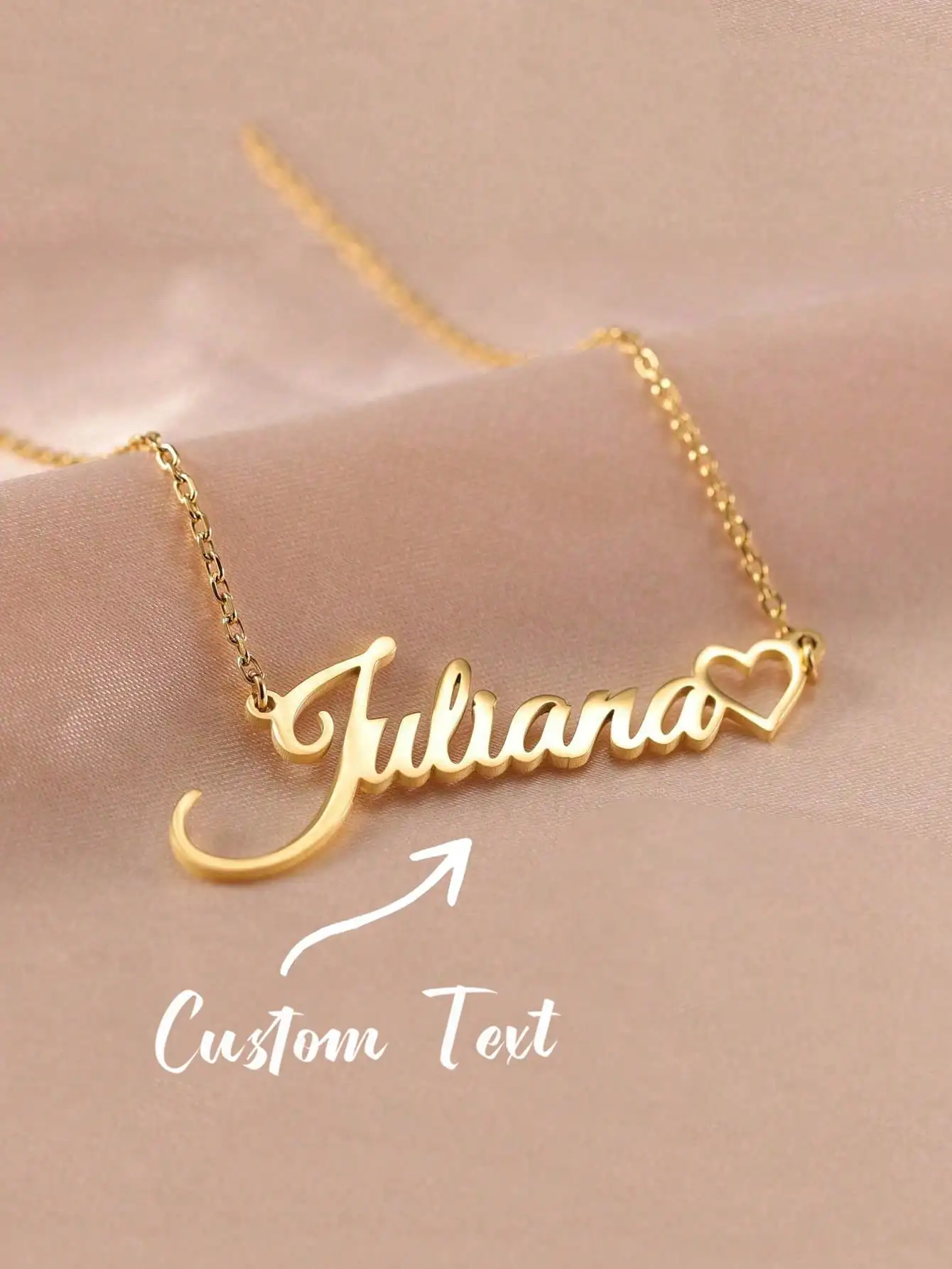 Custom 18K Gold Name Necklace, Personalized Gift for Her