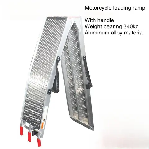 Motorcycle boarding ramp trailer transportation loading aluminum alloy ramp folding steps steps climbing ladder springboards