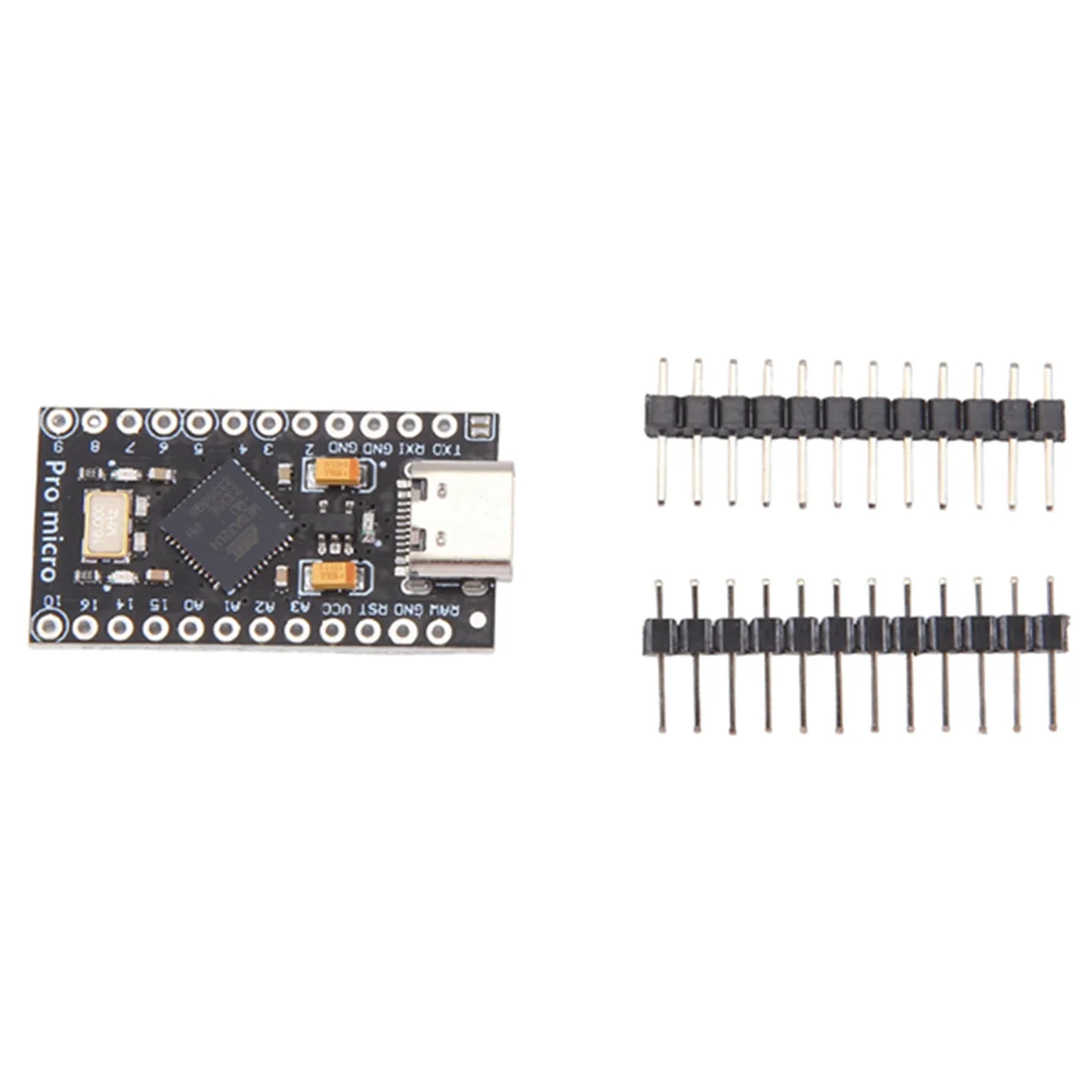 ATmega32U4 Tipo-C USB Pro-Micro para Arduino, Módulo com 2 pinos de linha, Leonardo USB Board, 5V, 16MHz