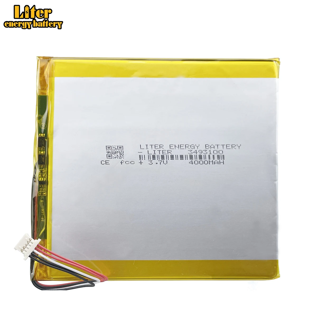 1.0MM 5pin connector 3.7 V 3493100 3595100 4000mah Rechargeable lipo battery li ion polymer lithium battery Tablet PC Battery