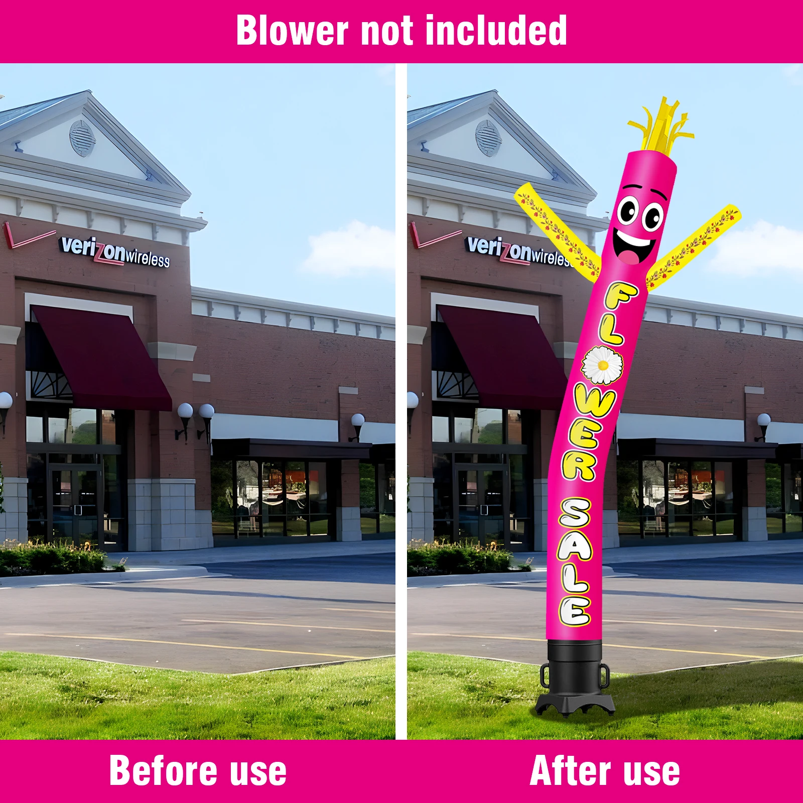 6/10/15/20FT Tall Inflatable Flower Sale Dancing Guy for Outdoor Decoration Advertising(Blower Not Included)