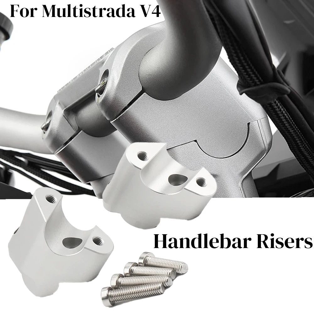 

For DUCATI MULTISTRADA V4 Multistrada V4Motorcycle Accessories Handlebar Risers Clamp Mounting Mount Riser CNC Billet Aluminum