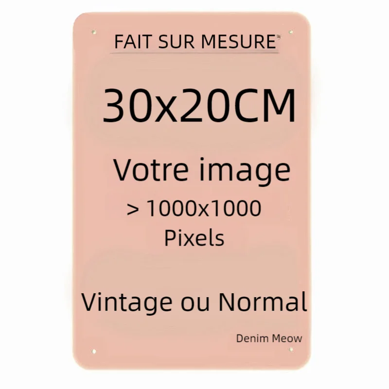 Plaque D.lique Rétro Personnalisée, 18 Signes, Décoration de Maison, Affiche d'Art Mural en Fer, Texte Personnalisé, Signe de Rue, 20x30cm, 15x30cm, 30x30cm