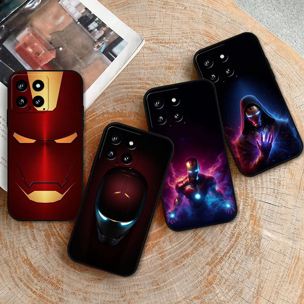 Marvel Iron Man Logo Phone Case For Xiaomi POCO F5 F4 F3 F2 F1 X5 X4 X3 X2 M5 M4 M3 M2 GT PRO NFC 4G 5G Shockproof Cover Fundas