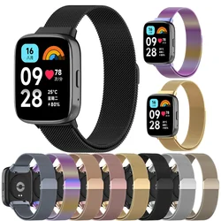 Strap For Xiaomi Redmi Watch 3 Active/Lite Replacement Stainless Steel Band Bracelet Magnetic Loop Fashion Smart Watch Straps