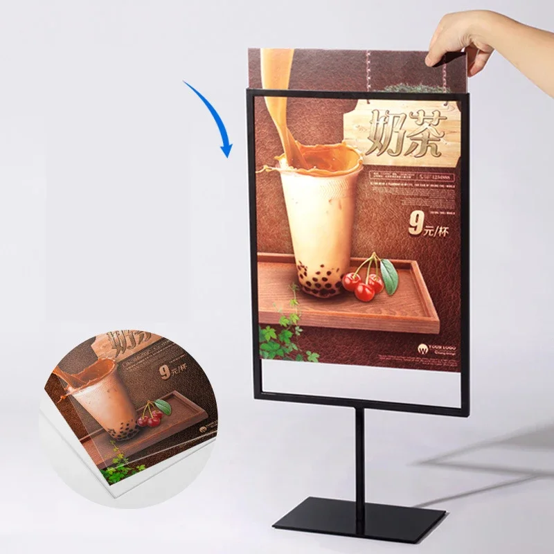 

Customized metal bracket Poster Advertising Cafe Signage Store Outdoor menu display