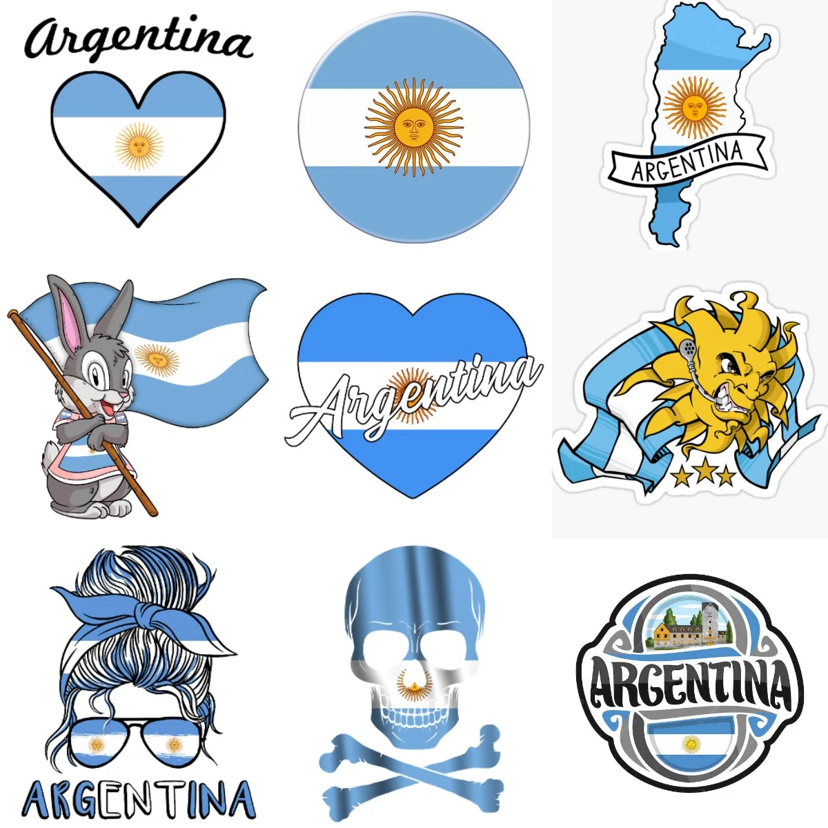

Argentina Flag Map Emblem Creative Stickers for Car Bicycle Motorcycle Helmet Wall Window Decoration Accessories