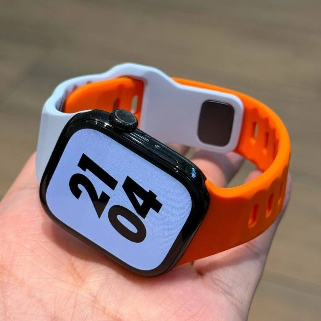 Bracelet en silicone inclinable pour Apple Watch Ultra 3 49mm 40mm 41mm 44mm 45mm 46mm, bracelet irrégulier pour iWatch Series 11 10 9 8 7 6 5 SE