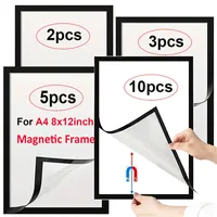 2/3/5/10pcs A4 8x12Inch Rubber Magnet poster frame Soft Self Diamond Painting Frames A4 Canvas Frames Advertising display frame