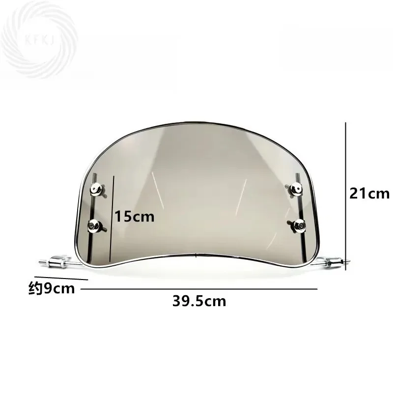 

New Universal Motorcycle Windshield Retro Front Wind Deflector Windscreen for Modified Accessories Easy Installs Scooter E-bike