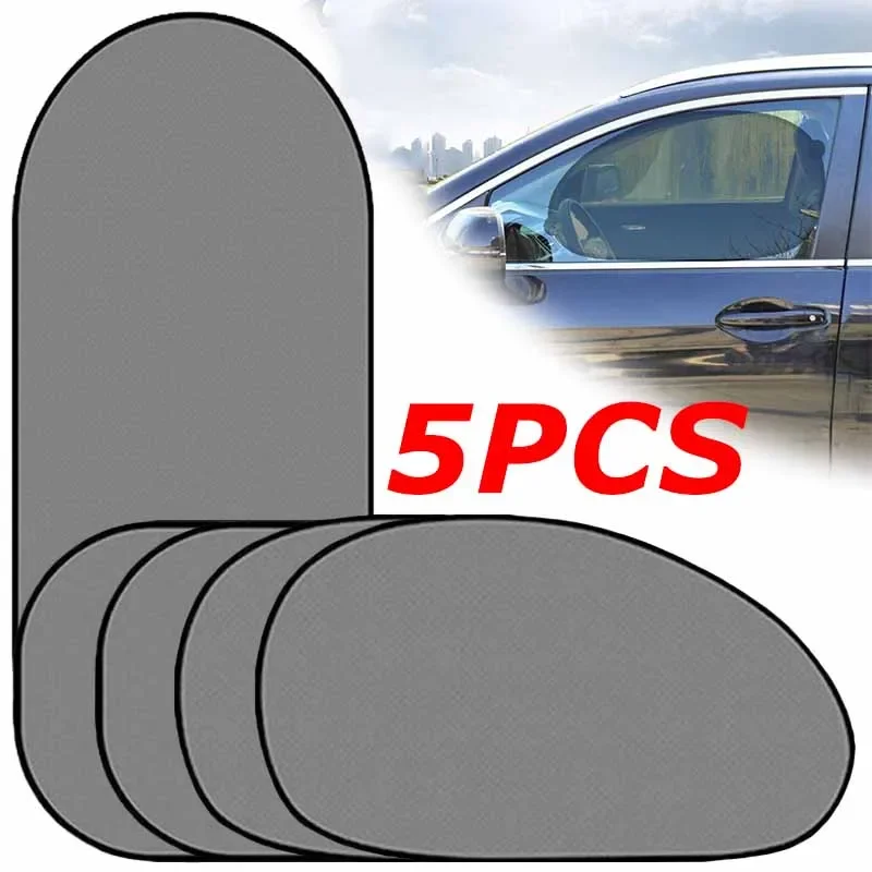 

5Pcs/set Car Sunshades Universal Auto Front Windshield Side Window Rear Windscreen Sun Shade Mesh Cover Car Accessories Exterior