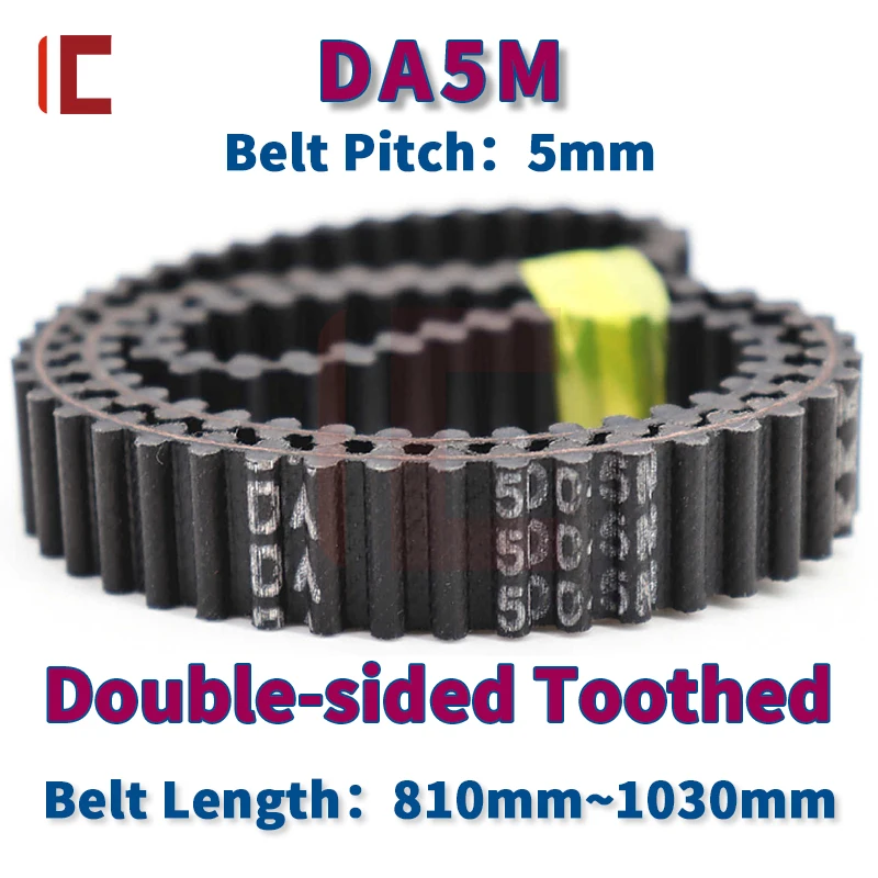 810mm to 1030mm D5M Belt DA5M Double-sided Toothed Belt DA5M D5M Double sided Synchronous Belt Width 10mm 15mm 20mm 25mm 30mm