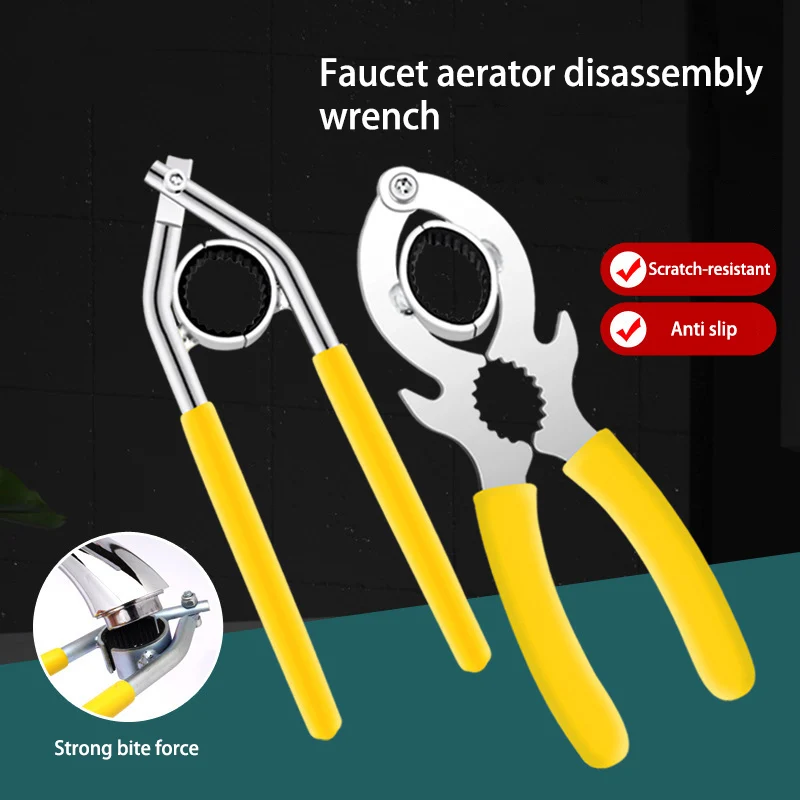  Faucet Spout Wrench Bottle Opener Kitchen Basin Aerator Filter Mesh Loosener Spanner Removal Tool