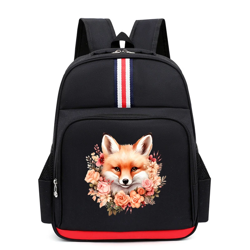 

School Back Pack for Boys Girls Mochilas Animal Fox Cartoon School Backpack Kawaii Anime Bookbag Kindergarten Rucksack Sac A Dos