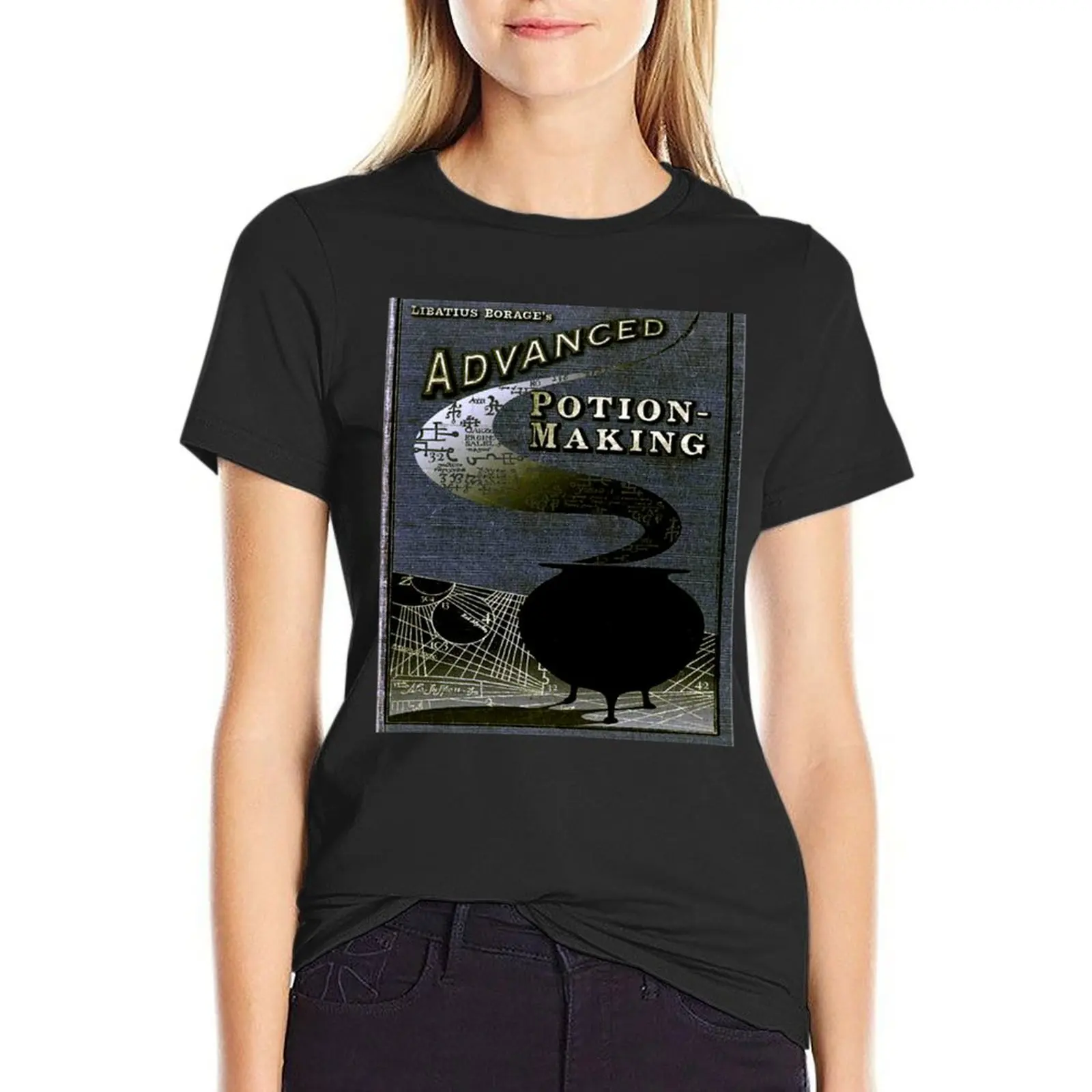 advanced black T-Shirt Female clothing Aesthetic clothing animal print shirt for girls Women's tee shirt