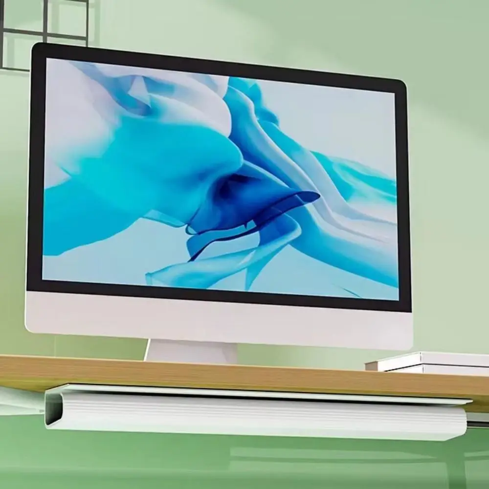 Plateau de câbles de bureau auto-adhésif en PVC, 40cm, organisateur de câbles sans perçage, cache-câble pour la maison et le bureau, organisateur de fils