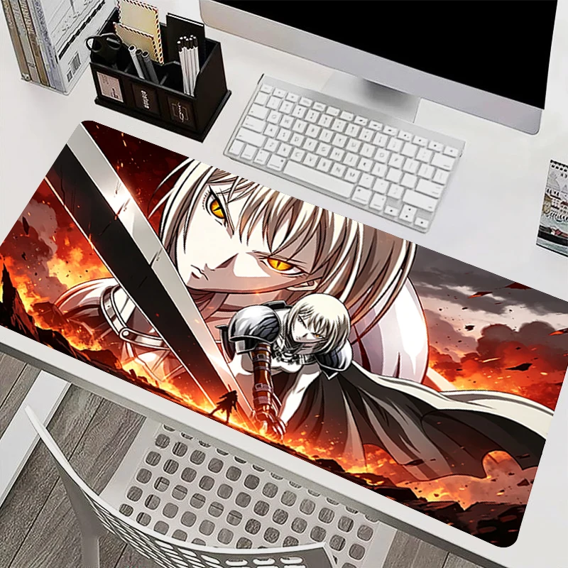 Anime dark C-Claymore Mouse Pad Notebook Gamer Desk Mat Large Keyboard Pad Designed specifically Gaming Mousepad For Best Gift