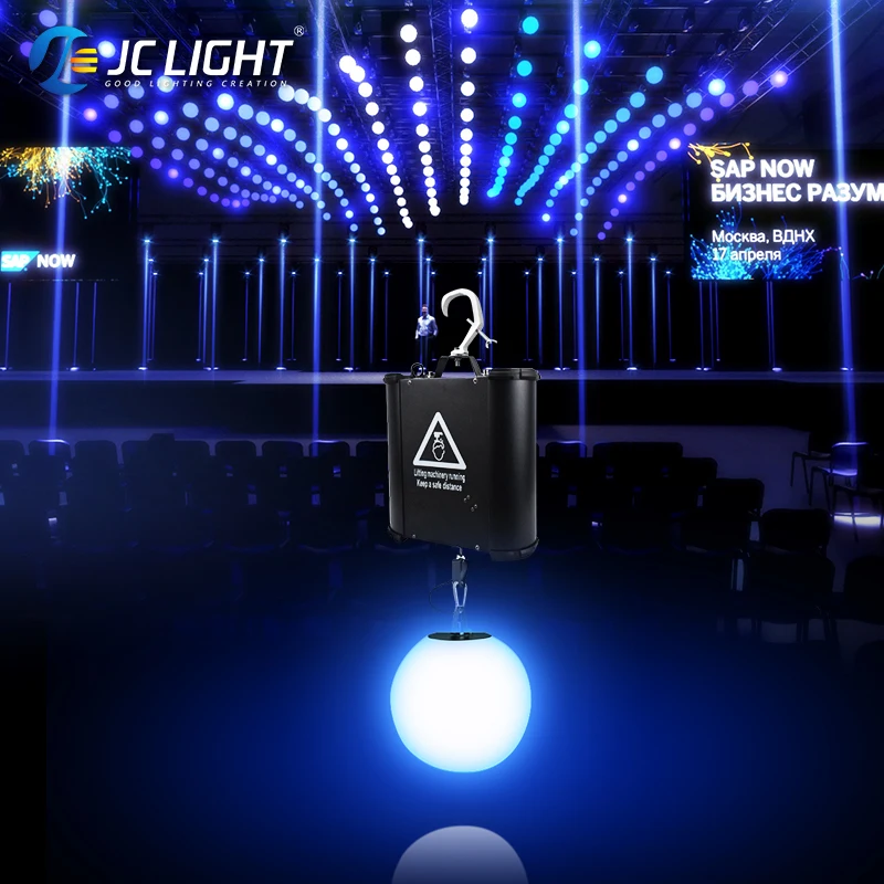 

JC Light RGB DMX Kinetic Led Ball Light Lifting Ball Lighting for Wedding Stage Show Night Club Concert/Ceremony Cafe Shop Bar