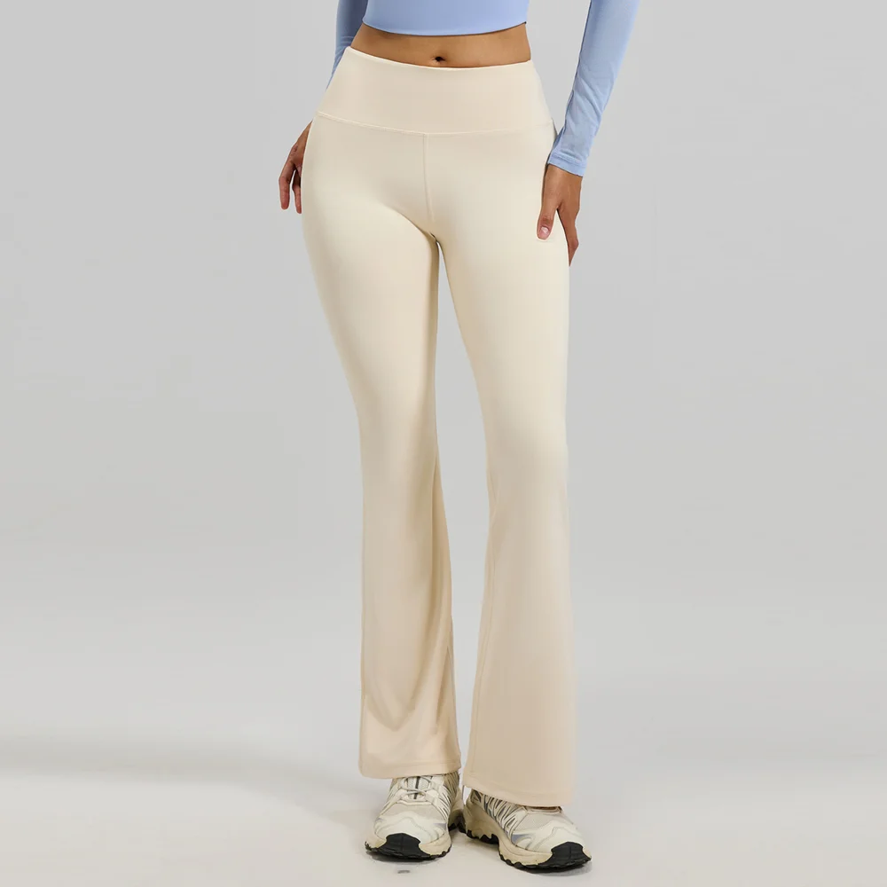 Women Yoga Bell-bottoms Tight Scrunch Butt Lifting Dance High Waist Tights Fitness Pilates Gym Running Breathable Sport Pants