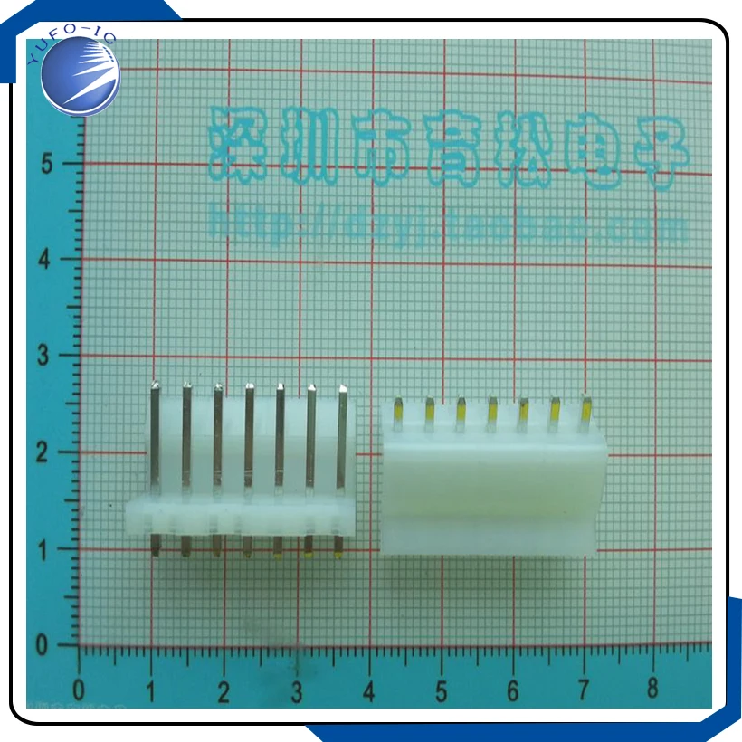 10PCS/Lot  Straight pin socket plug type connector CH3.96-7P spacing of 3.96
