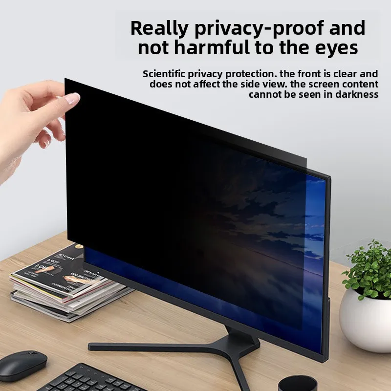 Privacy Screen Filter for Desktop Computer Monitor Anti Blue Light Eye Protection Anti Radiation No Need to Stick for 215-32 ...