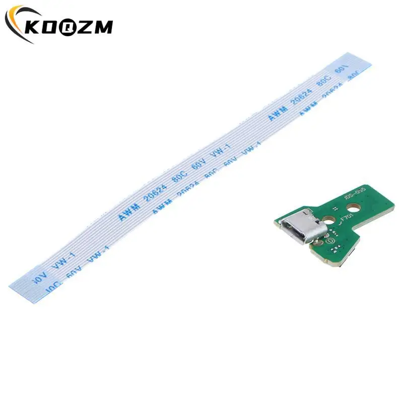1Pc For JDS-055/050 USB Charging Port Socket Board 12 Pin Flex Ribbon Cable With PCB Board Micro USB For PS4 Controller