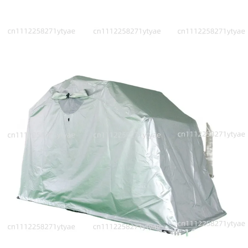 270X105x157CM Outdoor Moveable Motorcycle Tent, UV-resistant Waterproof And Pressed Rubber Car Clothing