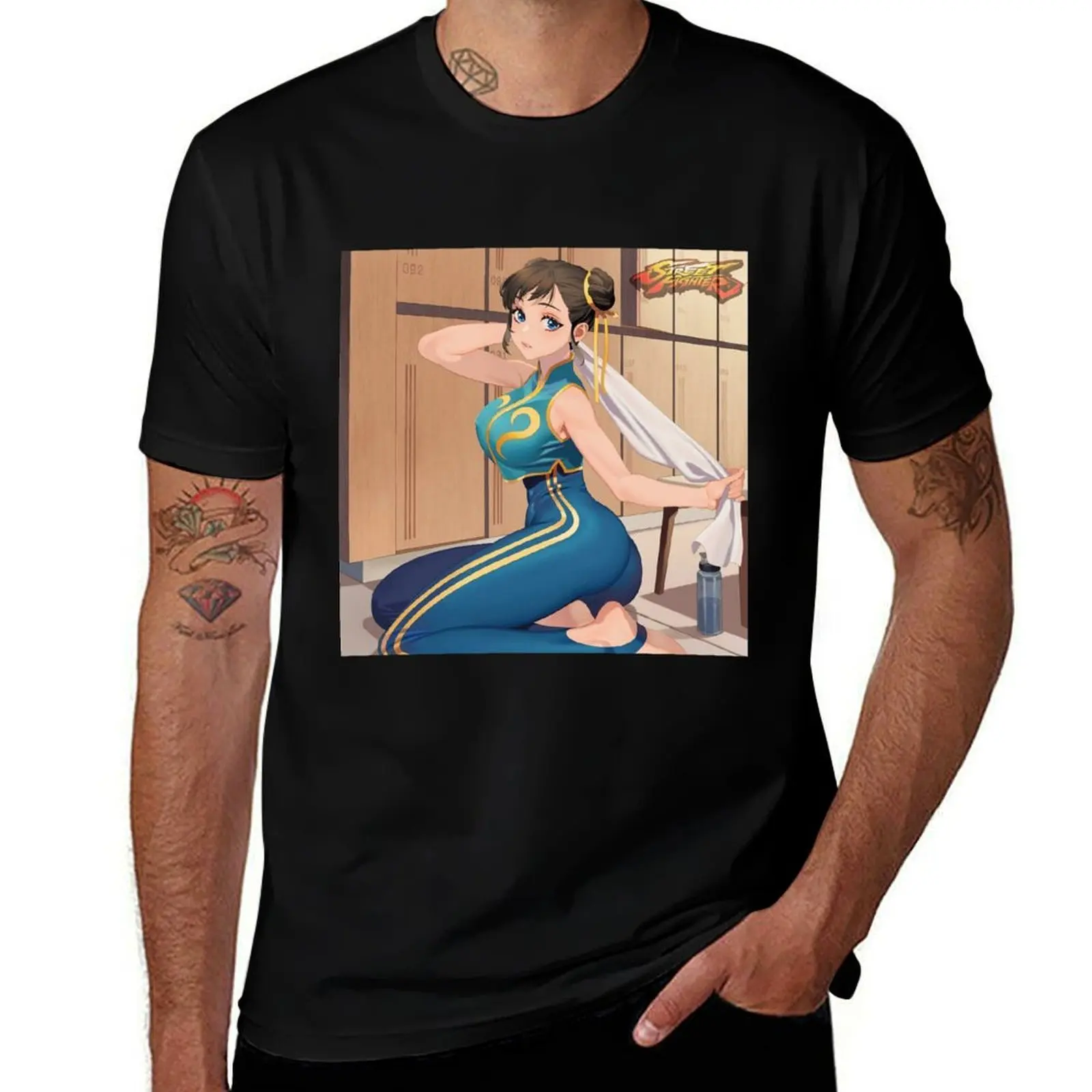 

Chun Li Locker Room T-Shirt Casual Soft Cotton Short Sleeve Tee