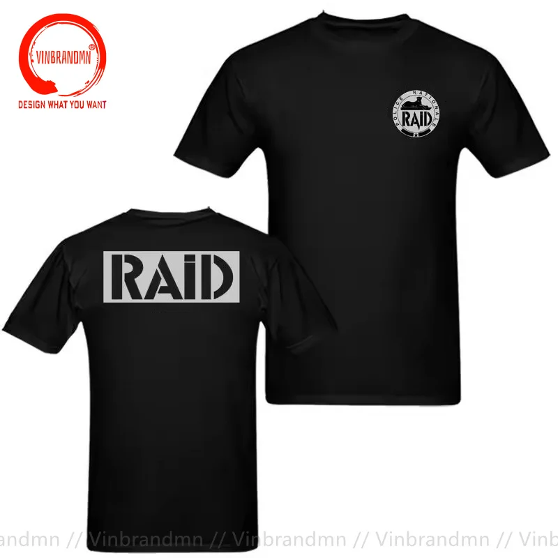 France French Special Force Elite Unit GIGN RAID T-Shirt Classic Fashion Short Sleeve Casual 100% Cotton Tshirts