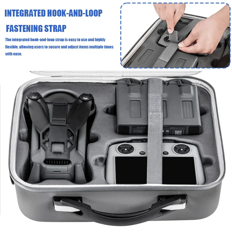 VOLODYMYR Carrying Case Travel Shoulder Bag for DJI Mavic 4 PRO Fly More Combo Storage Box PU Portable Handbag for DJI RC PRO 2