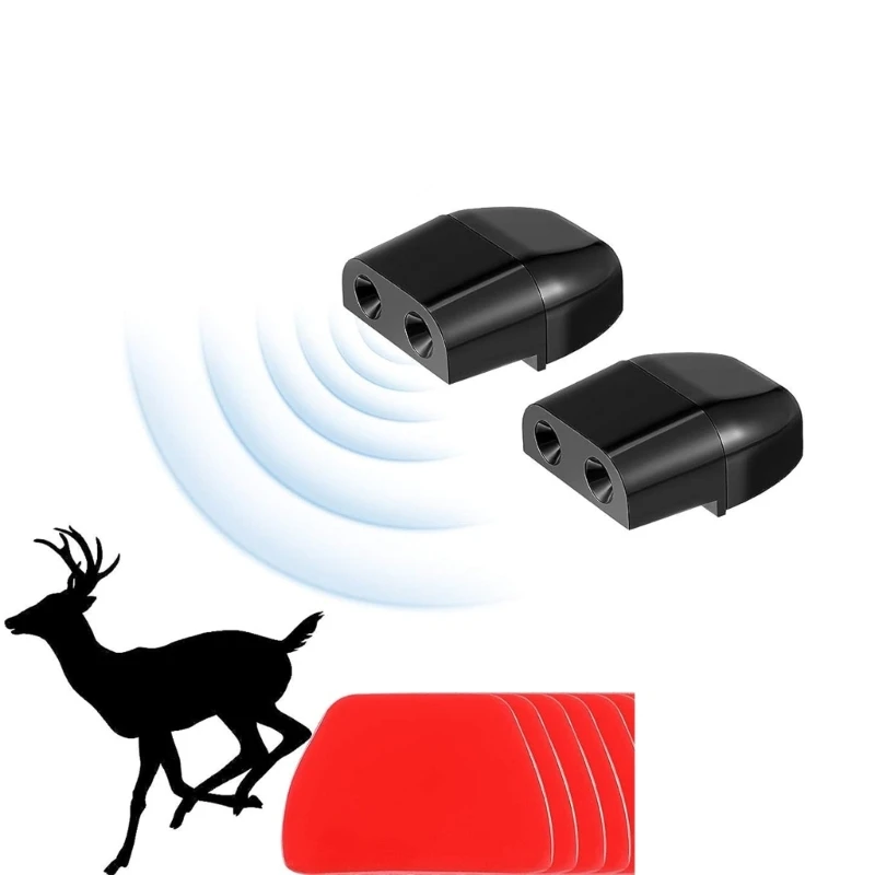 2Pcs Deer Warning Whistles Device Portable Deer Repelling Whistles Mini Car Safety Deer Whistle Weather-Resistant Animal Alert