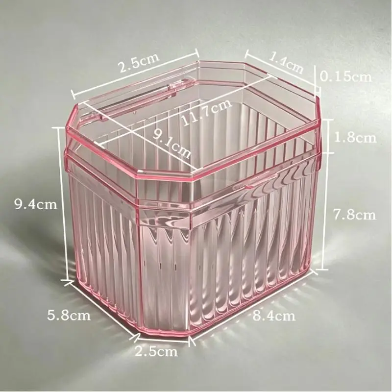Multifunctional Plastic Storage Box 1Pcs Space-saving Cosmetic Organizer for Makeup Cotton Cotton Swabs Bathroom Use