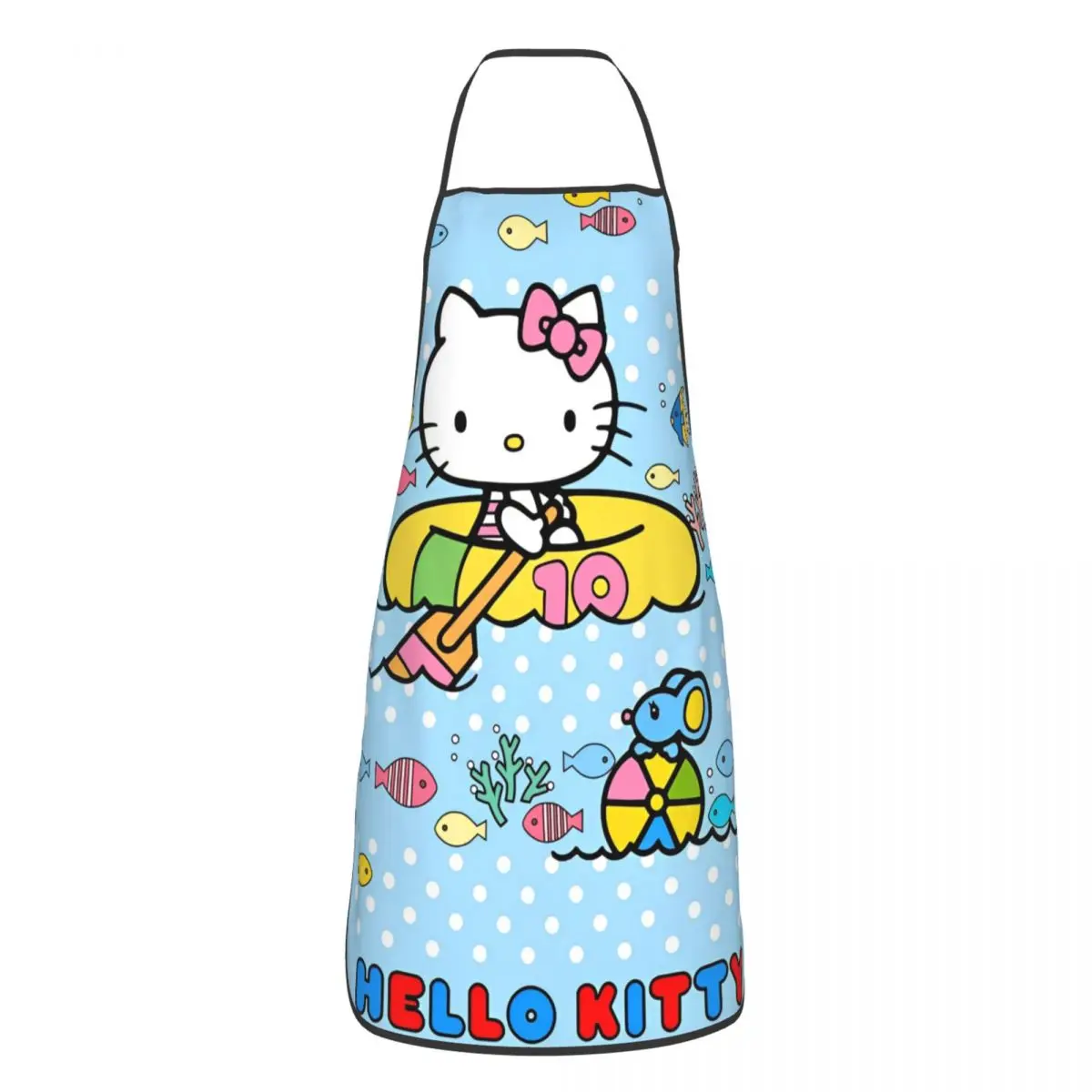 Cartoon Cute Hello Kitty Kitchen Cuisine Aprons Adjustable HelloKitty Pinafores for Manicurist Florist Artisan