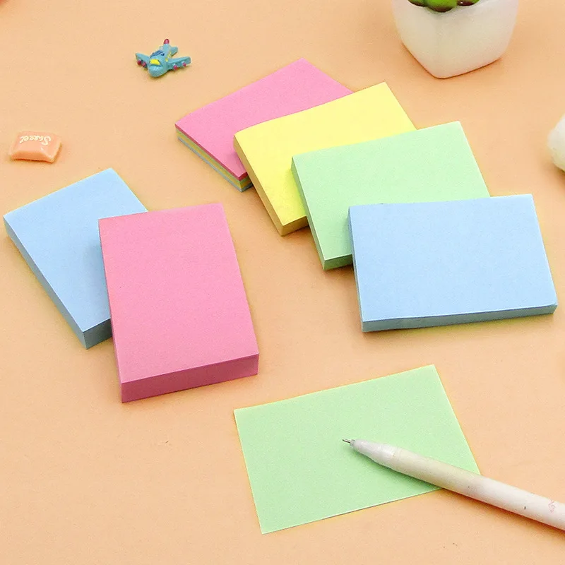 100 Sheets  Sticky notes Pads Posits Stationery Paper Stickers Posted It Memo Notepad Notebook School Office Accessories