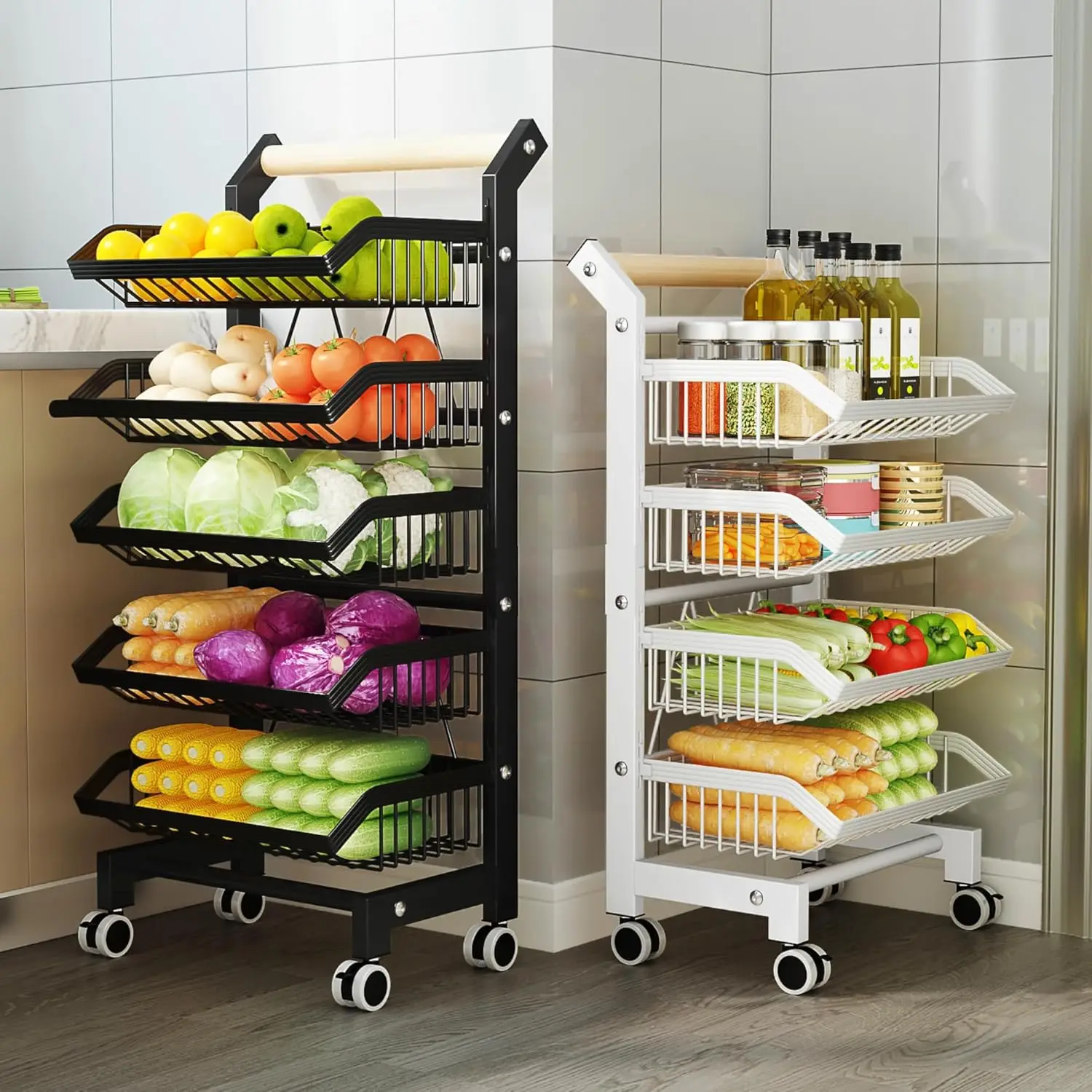 Küchen-Aufbewahrungsregal Ausziehbare Schubladenschienen Gleitregal Teleskopisch 31-49cm für Küchenschrank-Organizer