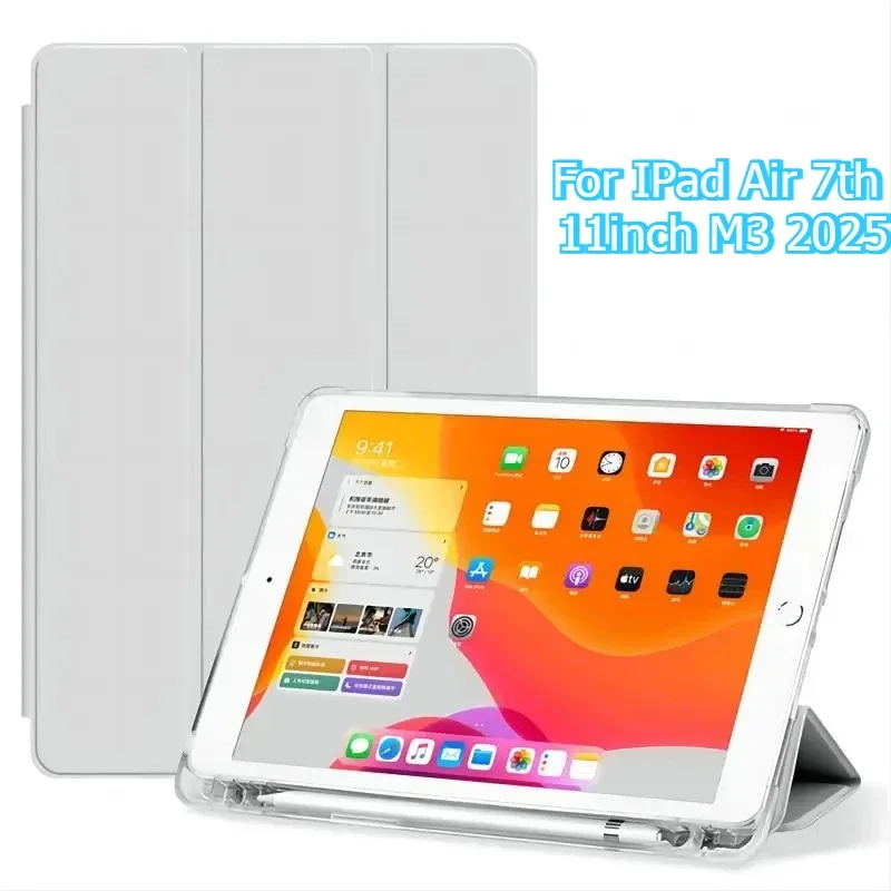 

Чехол с держателем для карандашей для iPad Air 7th 11 13 M3 2025 Pro11 M4 2024 Air5 4 11th 10th 7 8 9th 9.7 5/6th Air1/2 9.7 Air3 Pro10.5