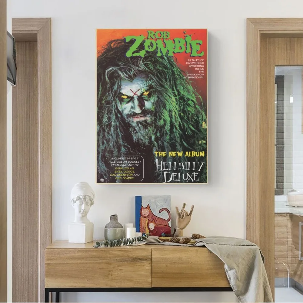 Rob Zombie Canvas Art Poster No Framed Poster Kraft Club Bar Paper Vintage Poster Wall Art Painting Bedroom Study Stickers