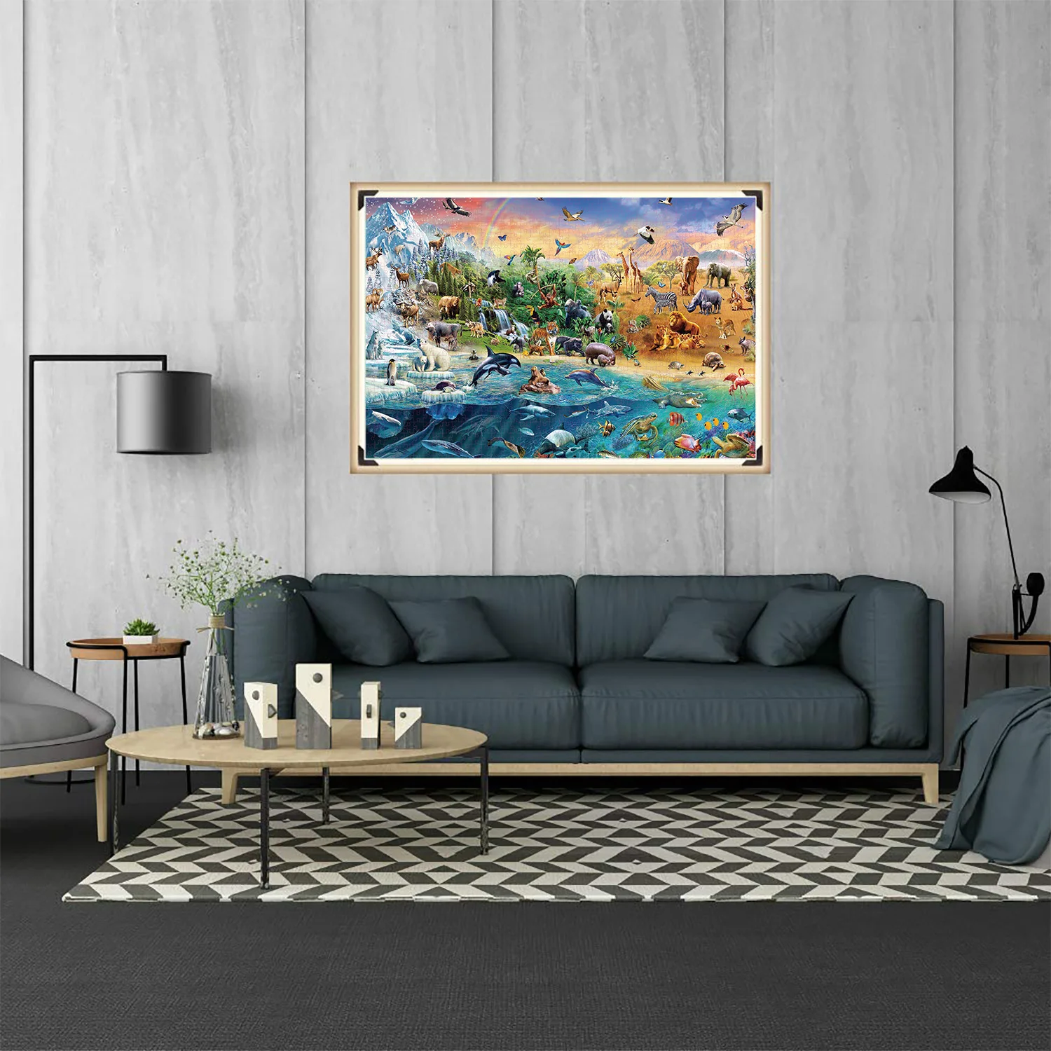 World of Animals Jigsaw Puzzle 500/1000/1200/2000 Pieces Paper Educational Toy Nature Scene Home Decor Gift for Kids Adults
