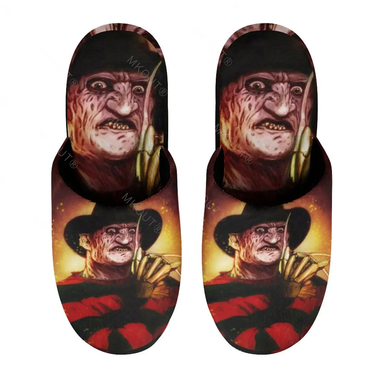 Freddy Krueger (22) Warm Cotton Slippers For  Men Women Thick Soft Soled Non-Slip Fluffy Shoes  Indoor House Slippers Size