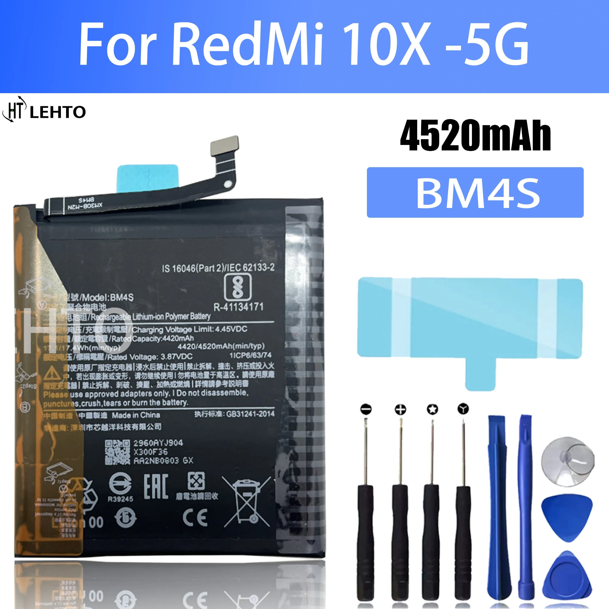 

100% New Original BM4S Battery For XIAOMI Redmi 10X 5G Phone Replacement Bateria