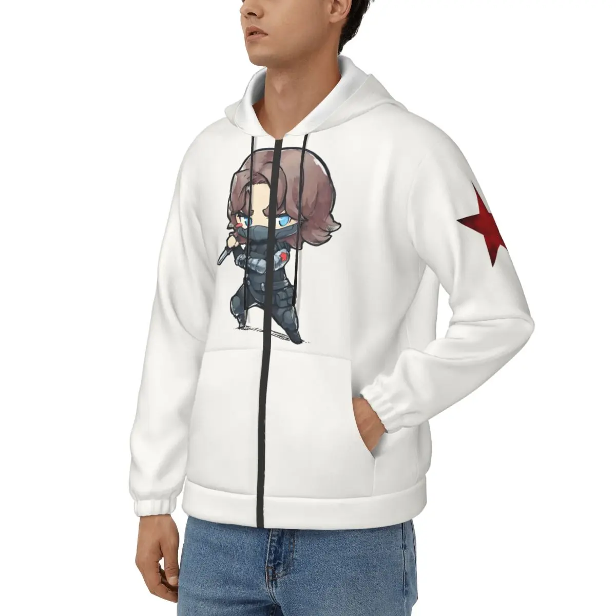 

Soldier Men Hoodie Marvel Captain America The Winter Soldier Novelty Hoodies Adult Clothes