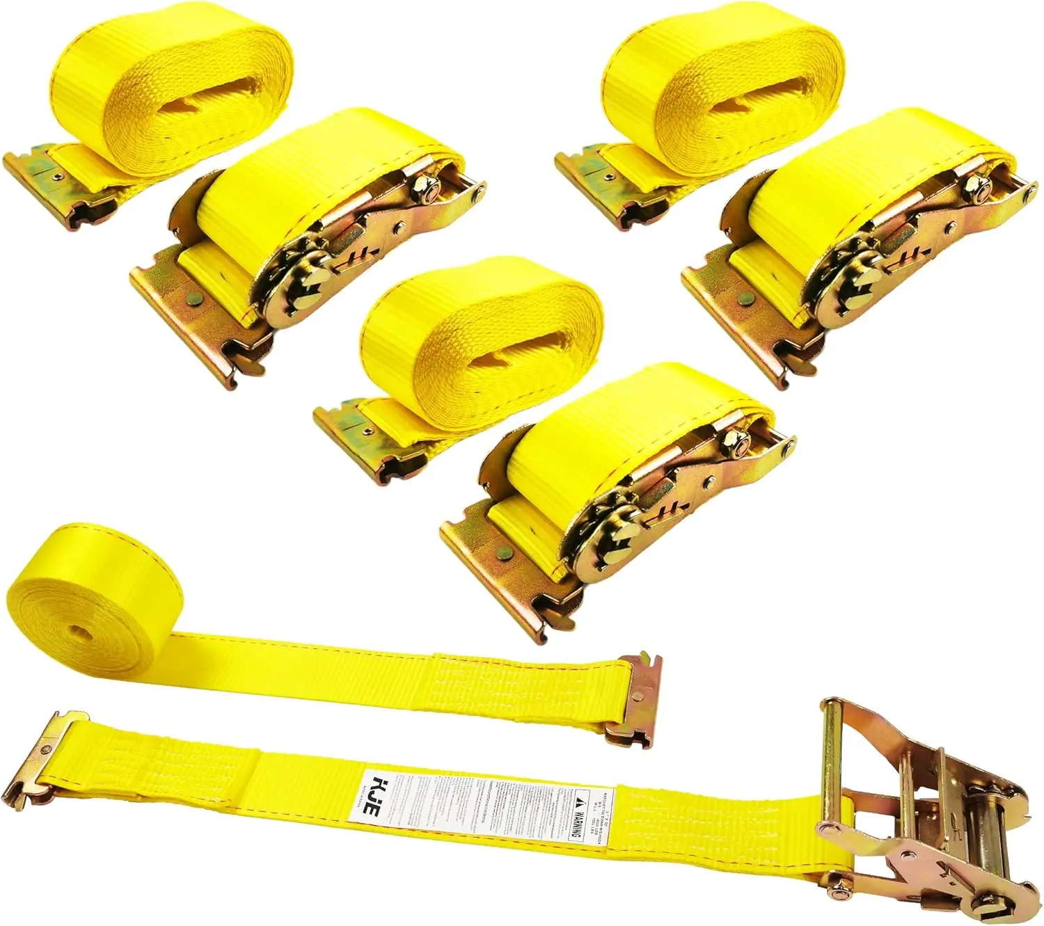 

Набор из 4-х усиленных стяжных ремней E-Track с храповым механизмом, 2" x 20', прочность 4500 фунтов, для грузовых фургонов и грузовиков