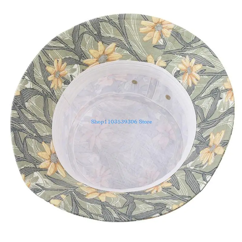

400A Japanese Flower Printing Fisherman Hat Summer Basin Hat for Sun Hat Bucket Hat All-match Surprise Gift for Girl/ Boyfrie
