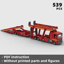 versatile car transporter 6 stud wide speed trailer bricks city truck car supercar sport blocks vehicle moc gift kids