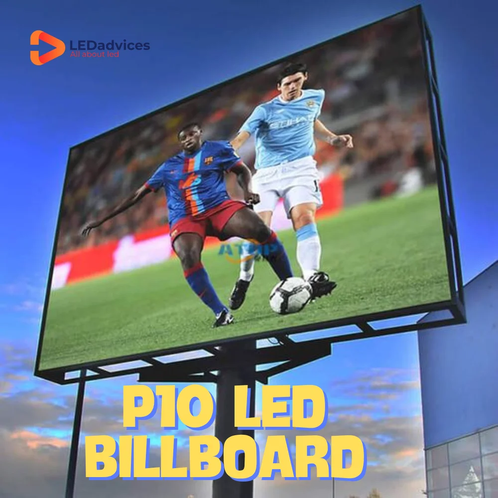 P10 LED Billboard Full Color RGB 1000*1000mm Cabinet Outdoor Advertising SMD HD 3840Hz IP65 Front Maintenance LED Display Wall