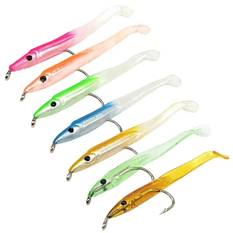 SUNMILE 장어 소프트 미끼, 낚시 미끼, 페스카 페체 태클, 워블러, 잉어 루어, 인공 수플 이스카, 15 개, 0.6g, 50mm