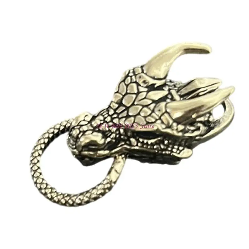 49ME Artistic Dragon Beads for Crafting Unique Charm Accessories and Paracord Enthusiast Gear Large Hole Collectibles