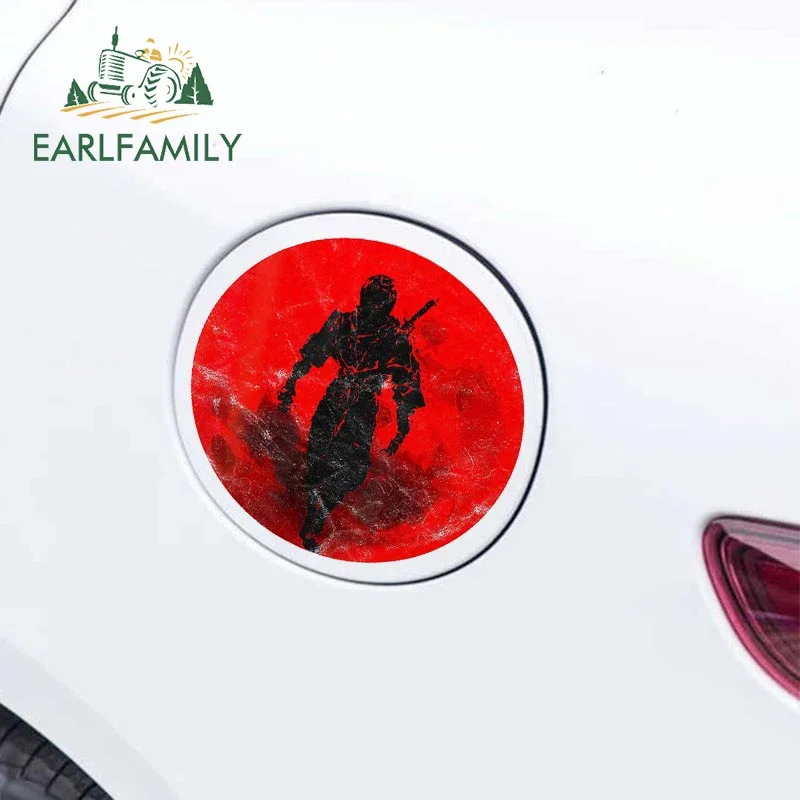 EARLFAMILY 13cm x 12.8cm for Japan Ninja Fighte Samurai Car Sticker Scratch-Proof Surfboard Decal Creative Motorcycle Decoration