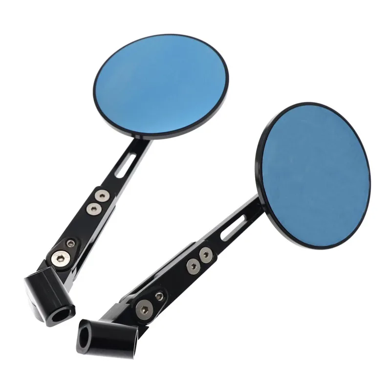 Universeller 8mm 10mm Aluminium-Rundspiegel mit HD-Sicht, Motorradspiegel mit blauem Glas für GSX-S750 GSX-S1000 V-Strom650 – Detail 8