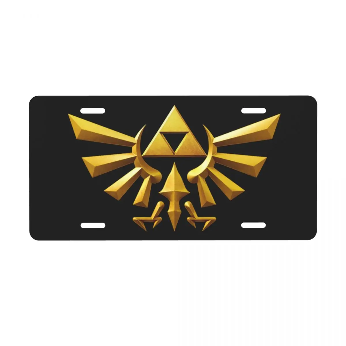 Custom The Legend Of Zeldas License Plate Cover Sword Skyward Triforce Decoration Vanity Tag Aluminum Metal License Plate Sign